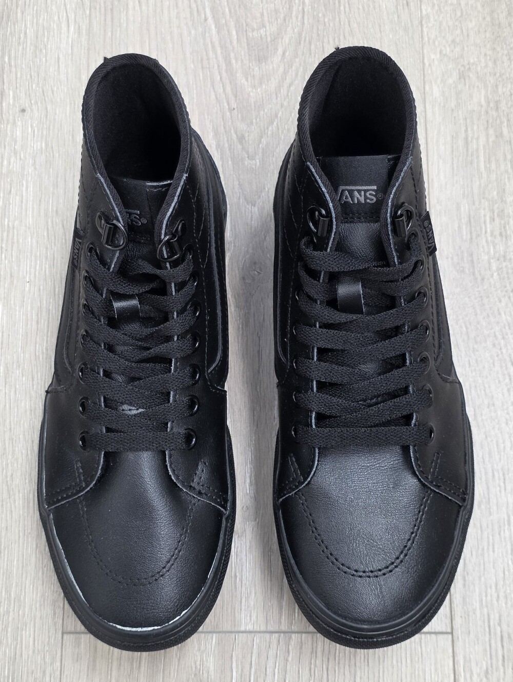 VANS Filmore Hi Stackform Tapered Platform Shoes Triple Black Women's Sz 6.5 New - Picture 3 of 8